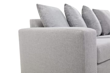 Crazy 4-sits Högervänd L-formad Schäslongsoffa i Tyg inkl Kuvertkuddar - Grå - Möbler - Soffa - Divansoffa & schäslongsoffa - 4 sits soffa med divan