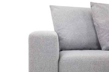 Crazy 4-sits Högervänd L-formad Schäslongsoffa i Tyg inkl Kuvertkuddar - Grå - Möbler - Soffa - Divansoffa & schäslongsoffa - 4 sits soffa med divan