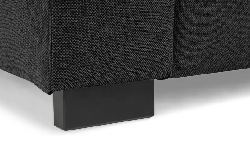 Crazy 4-sits Högervänd L-formad Schäslongsoffa i Tyg inkl Kuvertkuddar - Mörkgrå - Möbler - Soffa - Divansoffa & schäslongsoffa - 4 sits soffa med divan