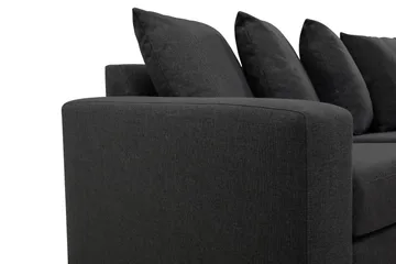 Crazy 4-sits Högervänd L-formad Schäslongsoffa i Tyg inkl Kuvertkuddar - Mörkgrå - Möbler - Soffa - Divansoffa & schäslongsoffa - 4 sits soffa med divan
