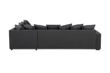Crazy 4-sits Högervänd L-formad Schäslongsoffa i Tyg inkl Kuvertkuddar - Mörkgrå - Möbler - Soffa - Divansoffa & schäslongsoffa - 4 sits soffa med divan