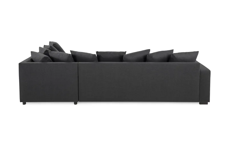 Crazy 4-sits Högervänd L-formad Schäslongsoffa i Tyg inkl Kuvertkuddar - Mörkgrå - Möbler - Soffa - Divansoffa & schäslongsoffa - 4 sits soffa med divan