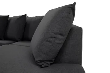 Crazy 4-sits Högervänd L-formad Schäslongsoffa i Tyg inkl Kuvertkuddar - Mörkgrå - Möbler - Soffa - Divansoffa & schäslongsoffa - 4 sits soffa med divan