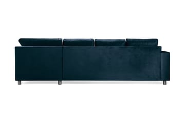Crazy 4-sits Högervänd U-formad Large Soffa med Divan och Schäslong i Sammet - Blå - Möbler - Soffa - Divansoffa & schäslongsoffa - 4 sits soffa med divan