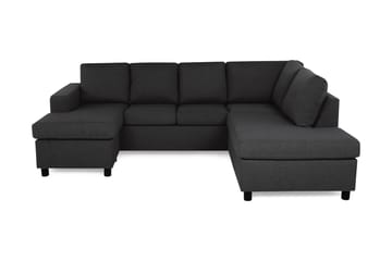 Crazy 4-sits Högervänd U-formad Large Soffa med Divan och Schäslong i Tyg - Antracit - Möbler - Soffa - Divansoffa & schäslongsoffa - 4 sits soffa med divan