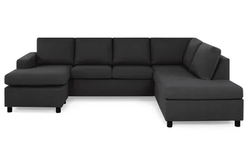 Crazy 4-sits Högervänd U-formad Large Soffa med Divan och Schäslong i Tyg - Antracit - Möbler - Soffa - Divansoffa & schäslongsoffa - 4 sits soffa med divan