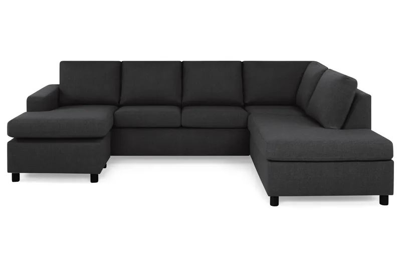 Crazy 4-sits Högervänd U-formad Large Soffa med Divan och Schäslong i Tyg - Antracit - Möbler - Soffa - Divansoffa & schäslongsoffa - 4 sits soffa med divan