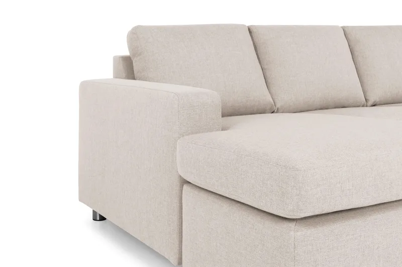 Crazy 4-sits Högervänd U-formad Large Soffa med Divan och Schäslong i Tyg - Beige - Möbler - Soffa - Divansoffa & schäslongsoffa - 4 sits soffa med divan