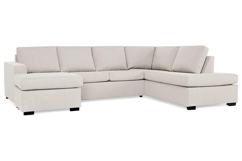 Crazy 4-sits Högervänd U-formad Large Soffa med Divan och Schäslong i Tyg - Beige - Möbler - Soffa - Divansoffa & schäslongsoffa - 4 sits soffa med divan
