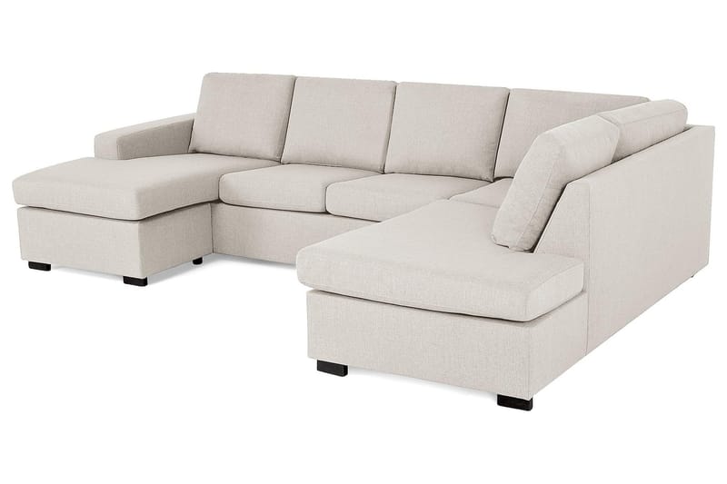 Crazy 4-sits Högervänd U-formad Large Soffa med Divan och Schäslong i Tyg - Beige - Möbler - Soffa - Divansoffa & schäslongsoffa - 4 sits soffa med divan