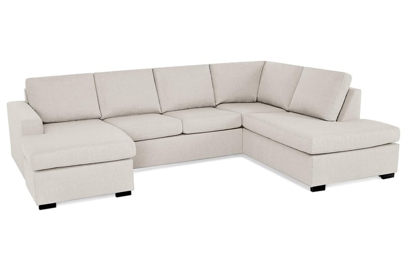 Crazy 4-sits Högervänd U-formad Large Soffa med Divan och Schäslong i Tyg - Beige - Möbler - Soffa - Divansoffa & schäslongsoffa - 4 sits soffa med divan