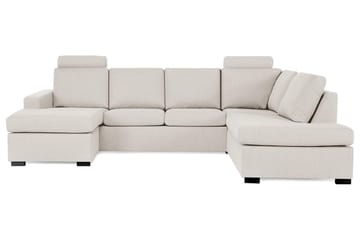 Crazy 4-sits Högervänd U-formad Large Soffa med Divan och Schäslong i Tyg - Beige - Möbler - Soffa - Divansoffa & schäslongsoffa - 4 sits soffa med divan