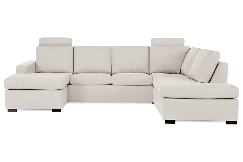Crazy 4-sits Högervänd U-formad Large Soffa med Divan och Schäslong i Tyg - Beige - Möbler - Soffa - Divansoffa & schäslongsoffa - 4 sits soffa med divan