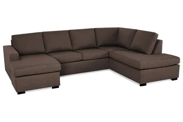 Crazy 4-sits Högervänd U-formad Large Soffa med Divan och Schäslong i Tyg - Brun - Möbler - Soffa - Divansoffa & schäslongsoffa - 4 sits soffa med divan