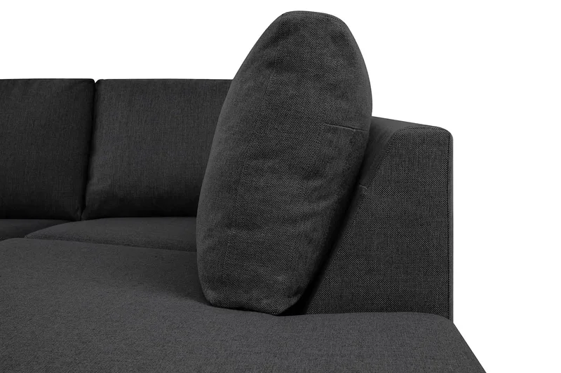 Crazy 4-sits Högervänd U-formad Large Soffa med Divan och Schäslong i Tyg - Mörkgrå - Möbler - Soffa - Divansoffa & schäslongsoffa - 4 sits soffa med divan