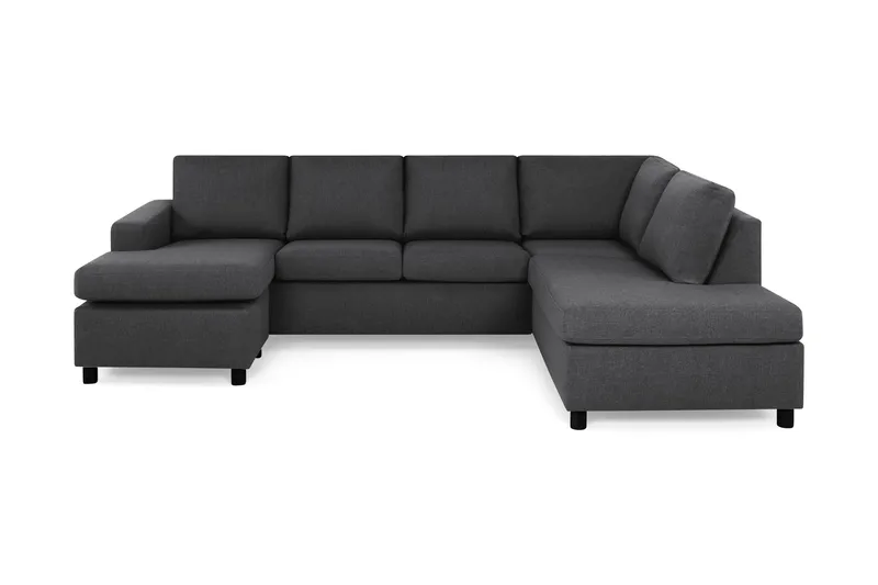 Crazy 4-sits Högervänd U-formad Large Soffa med Divan och Schäslong i Tyg - Mörkgrå - Möbler - Soffa - Divansoffa & schäslongsoffa - 4 sits soffa med divan