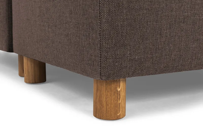Crazy 4-sits Högervänd U-formad Small Soffa med Divan och Schäslong i Tyg - Brun - Möbler - Soffa - Divansoffa & schäslongsoffa - 4 sits soffa med divan