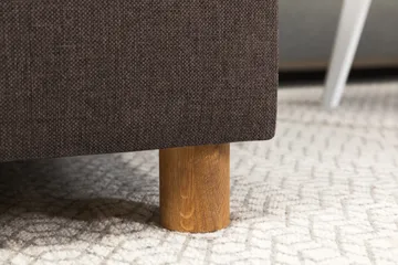 Crazy 4-sits Högervänd U-formad Small Soffa med Divan och Schäslong i Tyg - Brun - Möbler - Soffa - Divansoffa & schäslongsoffa - 4 sits soffa med divan