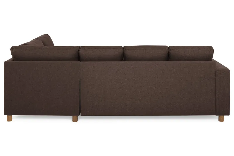 Crazy 4-sits Högervänd U-formad Small Soffa med Divan och Schäslong i Tyg - Brun - Möbler - Soffa - Divansoffa & schäslongsoffa - 4 sits soffa med divan