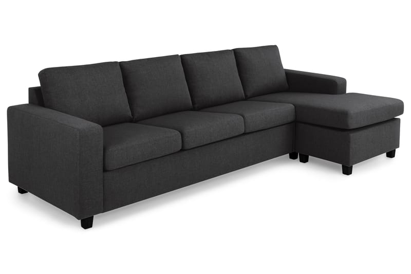 Crazy 4-sits Vändbar L-formad Divansoffa i Tyg - Antracit - Möbler - Soffa - Divansoffa & schäslongsoffa - 4 sits soffa med divan
