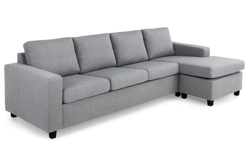 Crazy 4-sits Vändbar L-formad Divansoffa i Tyg - Grå - Möbler - Soffa - Divansoffa & schäslongsoffa - 4 sits soffa med divan
