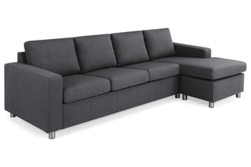 Crazy 4-sits Vändbar L-formad Divansoffa i Tyg - Mörkgrå - Möbler - Soffa - Divansoffa & schäslongsoffa - 4 sits soffa med divan