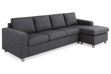 Crazy 4-sits Vändbar L-formad Divansoffa i Tyg - Mörkgrå - Möbler - Soffa - Divansoffa & schäslongsoffa - 4 sits soffa med divan