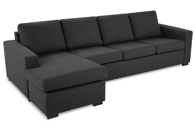 Crazy 4-sits Vändbar L-formad Divansoffa i Tyg - Mörkgrå - Möbler - Soffa - Divansoffa & schäslongsoffa - 4 sits soffa med divan