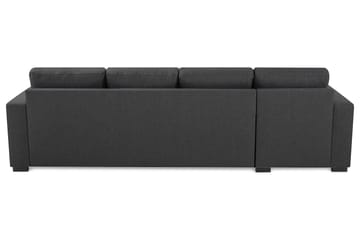 Crazy 4-sits Vändbar L-formad Divansoffa i Tyg - Mörkgrå - Möbler - Soffa - Divansoffa & schäslongsoffa - 4 sits soffa med divan