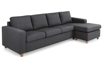 Crazy 4-sits Vändbar L-formad Divansoffa i Tyg - Mörkgrå - Möbler - Soffa - Divansoffa & schäslongsoffa - 4 sits soffa med divan
