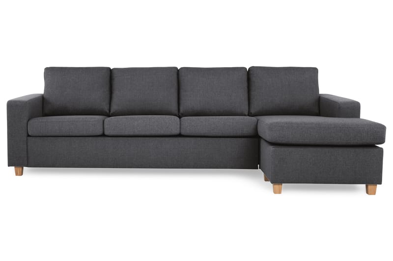 Crazy 4-sits Vändbar L-formad Divansoffa i Tyg - Mörkgrå - Möbler - Soffa - Divansoffa & schäslongsoffa - 4 sits soffa med divan