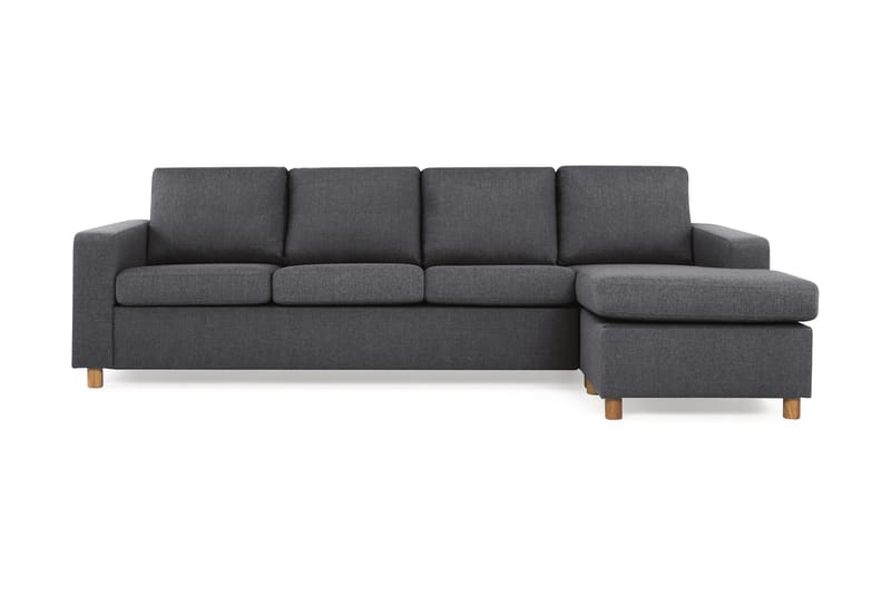 Crazy 4-sits Vändbar L-formad Divansoffa i Tyg - Mörkgrå - Möbler - Soffa - Divansoffa & schäslongsoffa - 4 sits soffa med divan
