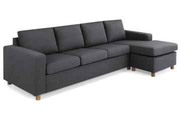 Crazy 4-sits Vändbar L-formad Divansoffa i Tyg - Mörkgrå - Möbler - Soffa - Divansoffa & schäslongsoffa - 4 sits soffa med divan