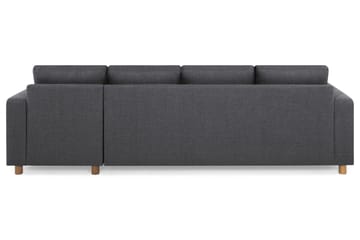 Crazy 4-sits Vändbar L-formad Divansoffa i Tyg - Mörkgrå - Möbler - Soffa - Divansoffa & schäslongsoffa - 4 sits soffa med divan