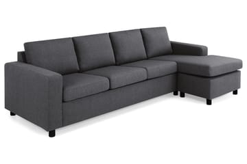 Crazy 4-sits Vändbar L-formad Divansoffa i Tyg - Mörkgrå - Möbler - Soffa - Divansoffa & schäslongsoffa - 4 sits soffa med divan