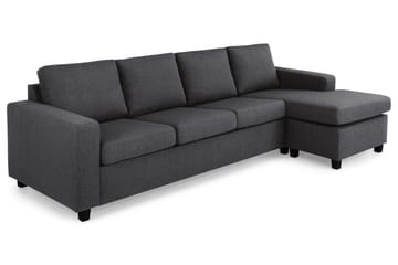 Crazy 4-sits Vändbar L-formad Divansoffa i Tyg - Mörkgrå - Möbler - Soffa - Divansoffa & schäslongsoffa - 4 sits soffa med divan
