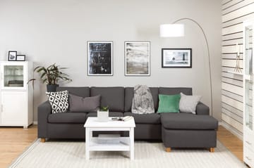 Crazy 4-sits Vändbar L-formad Divansoffa i Tyg - Mörkgrå - Möbler - Soffa - Divansoffa & schäslongsoffa - 4 sits soffa med divan