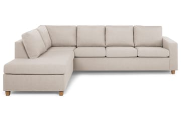 Crazy 4-sits Vänstervänd L-formad Schäslongsoffa i Tyg - Beige - Möbler - Soffa - Divansoffa & schäslongsoffa - 3 sits soffa med divan