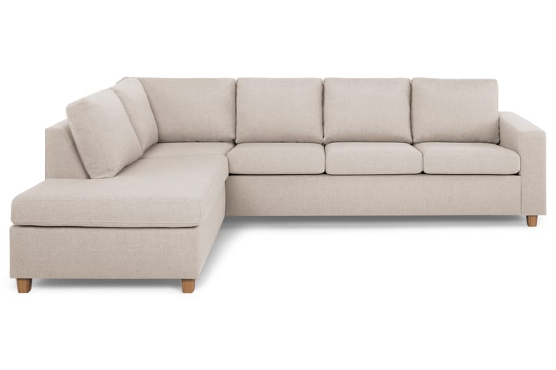 Crazy 4-sits Vänstervänd L-formad Schäslongsoffa i Tyg - Beige - Möbler - Soffa - Divansoffa & schäslongsoffa - 3 sits soffa med divan