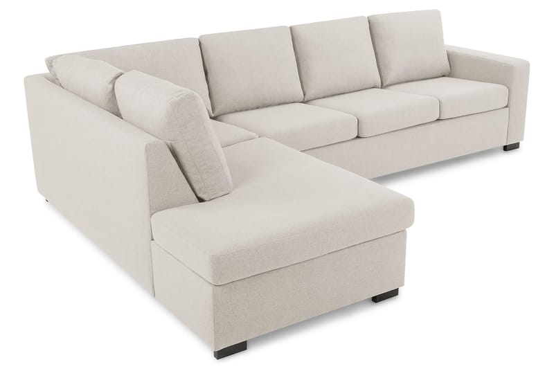 Crazy 4-sits Vänstervänd L-formad Schäslongsoffa i Tyg - Beige - Möbler - Soffa - Divansoffa & schäslongsoffa - 3 sits soffa med divan