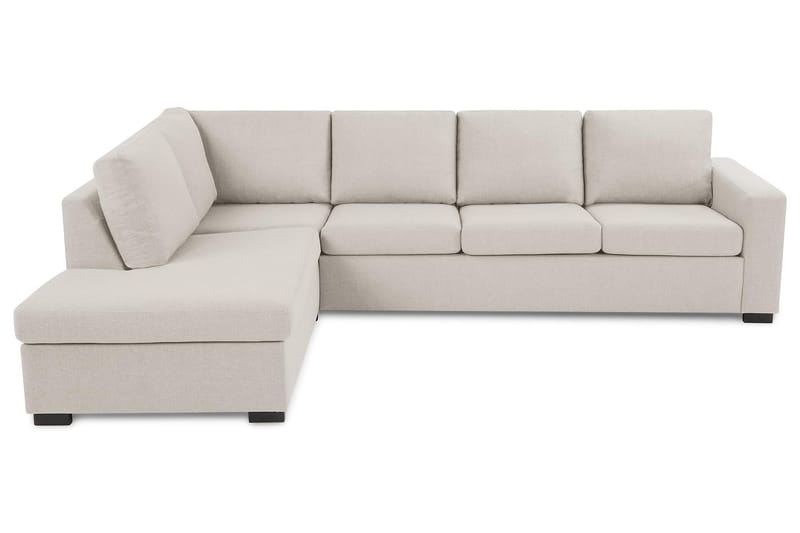 Crazy 4-sits Vänstervänd L-formad Schäslongsoffa i Tyg - Beige - Möbler - Soffa - Divansoffa & schäslongsoffa - 3 sits soffa med divan