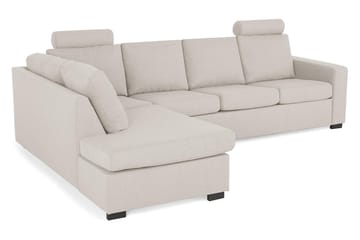 Crazy 4-sits Vänstervänd L-formad Schäslongsoffa i Tyg - Beige - Möbler - Soffa - Divansoffa & schäslongsoffa - 3 sits soffa med divan