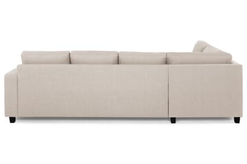 Crazy 4-sits Vänstervänd L-formad Schäslongsoffa i Tyg - Beige - Möbler - Soffa - Divansoffa & schäslongsoffa - 3 sits soffa med divan