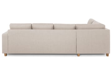 Crazy 4-sits Vänstervänd L-formad Schäslongsoffa i Tyg - Beige - Möbler - Soffa - Divansoffa & schäslongsoffa - 3 sits soffa med divan