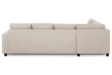 Crazy 4-sits Vänstervänd L-formad Schäslongsoffa i Tyg - Beige - Möbler - Soffa - Divansoffa & schäslongsoffa - 3 sits soffa med divan