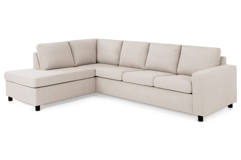 Crazy 4-sits Vänstervänd L-formad Schäslongsoffa i Tyg - Beige - Möbler - Soffa - Divansoffa & schäslongsoffa - 3 sits soffa med divan
