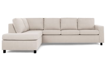 Crazy 4-sits Vänstervänd L-formad Schäslongsoffa i Tyg - Beige - Möbler - Soffa - Divansoffa & schäslongsoffa - 3 sits soffa med divan