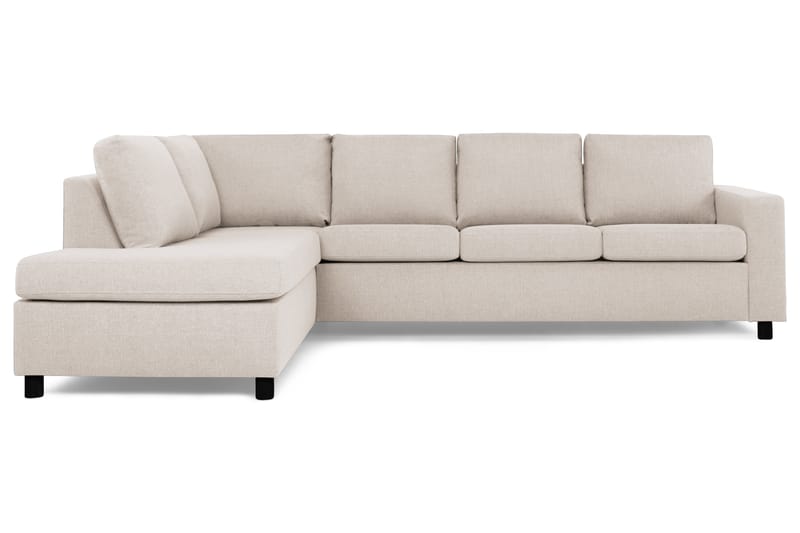 Crazy 4-sits Vänstervänd L-formad Schäslongsoffa i Tyg - Beige - Möbler - Soffa - Divansoffa & schäslongsoffa - 3 sits soffa med divan