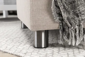 Crazy 4-sits Vänstervänd L-formad Schäslongsoffa i Tyg - Beige - Möbler - Soffa - Divansoffa & schäslongsoffa - 3 sits soffa med divan