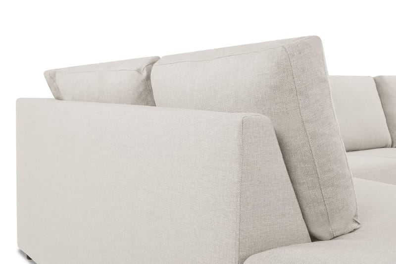 Crazy 4-sits Vänstervänd L-formad Schäslongsoffa i Tyg - Beige - Möbler - Soffa - Divansoffa & schäslongsoffa - 3 sits soffa med divan